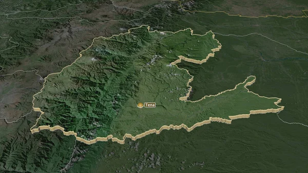 Взять Примеру Провинцию Эквадор Непристойная Перспектива Спутниковые Снимки Рендеринг — стоковое фото