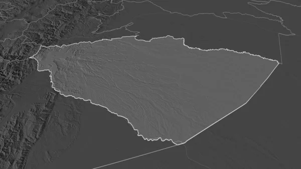 Ampliar Pastaza Provincia Ecuador Delineado Perspectiva Oblicua Mapa Elevación Bilevel —  Fotos de Stock