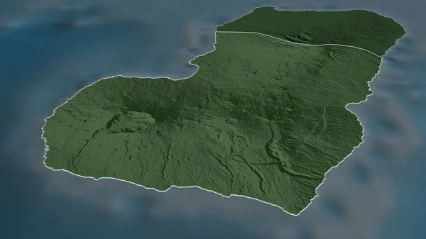 Збільшення Біоко Сур Провінція Екваторіальна Гвінея Накреслено Неймовірна Перспектива Кольорові — стокове фото
