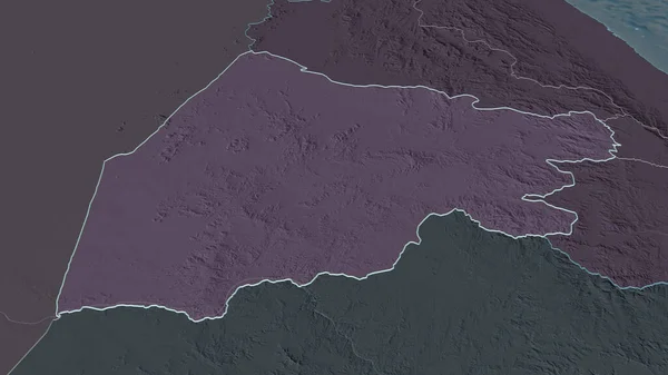 Увеличьте Изображение Гаша Барки Регион Эритреи Непристойная Перспектива Цветная Карта — стоковое фото