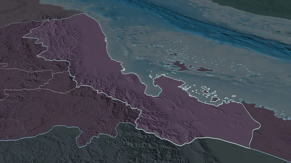 Powiększ Semenawi Keyih Bahri Region Erytrei Perspektywa Ukośna Kolorowa Wyboista — Zdjęcie stockowe