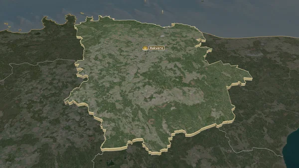 Közelíts Laane Viru Észtország Megye Extrudálva Kötelező Perspektíva Műholdas Képek — Stock Fotó