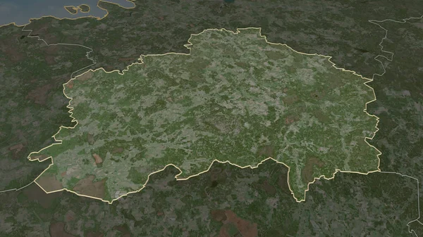 Přiblížit Rapla Okres Estonsko Nastínil Úhlová Perspektiva Satelitní Snímky Vykreslování — Stock fotografie