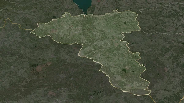 Inzoomen Valga Provincie Estland Geschetst Obliek Perspectief Satellietbeelden Weergave — Stockfoto