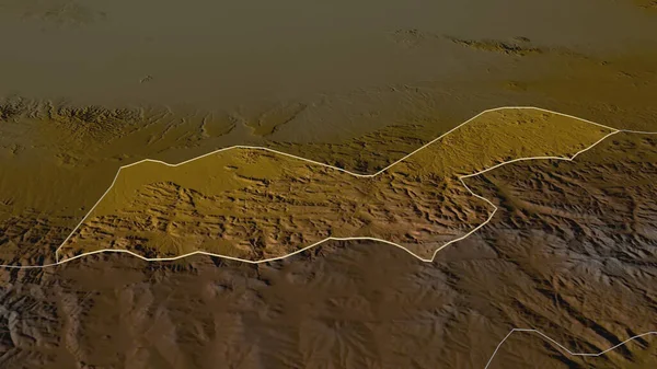 Zoom Dire Dawa Città Dell Etiopia Delineato Prospettiva Obliqua Mappa — Foto Stock