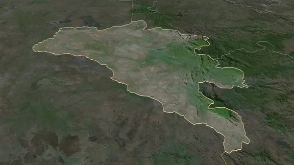 Ampliar Los Pueblos Gambela Estado Etiopía Esbozados Perspectiva Oblicua Imágenes — Foto de Stock