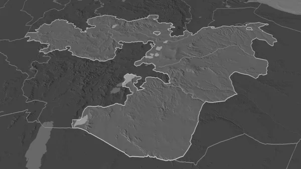 Ampliar Descripción Oromia Estado Etiopía Perspectiva Oblicua Mapa Elevación Bilevel — Foto de Stock
