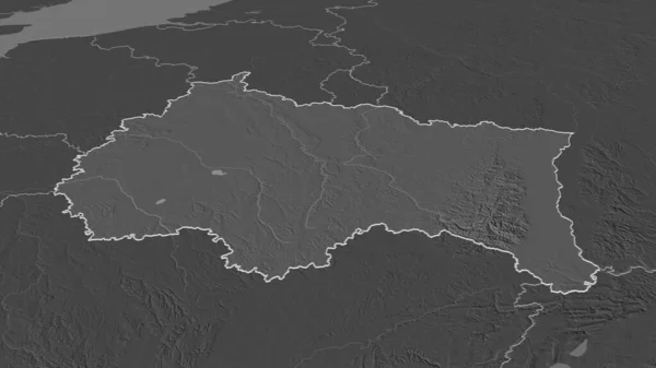 Ampliar Grand Est Región Francia Esbozado Perspectiva Oblicua Mapa Elevación — Foto de Stock