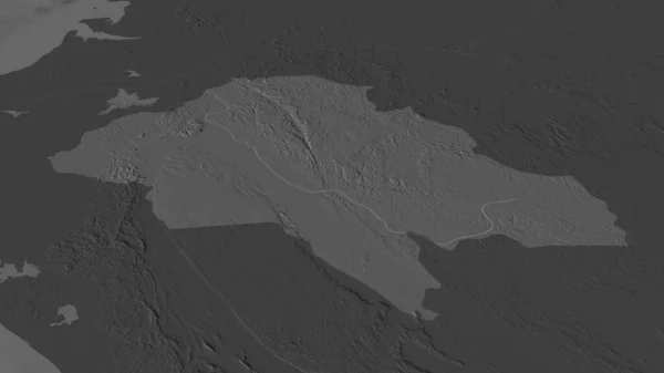 Μεγέθυνση Στο Ngounie Επαρχία Της Γκαμπόν Σκιαγραφείται Λήθη Προοπτική Υψόμετρο — Φωτογραφία Αρχείου