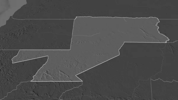 Přiblížit Wouleu Ntem Provincie Gabon Nastínil Úhlová Perspektiva Bilevel Elevační — Stock fotografie