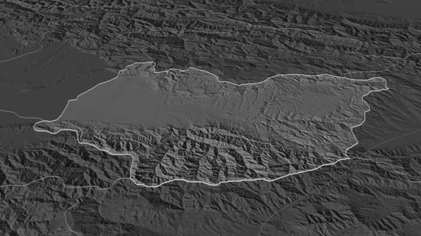 Збільшився Рівень Імереті Грузія Неймовірна Перспектива Мапа Висот Поверхневими Водами — стокове фото