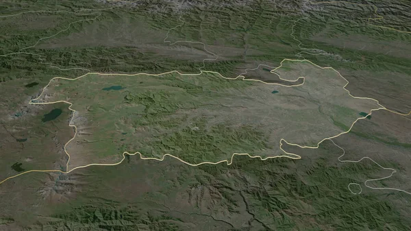 Kvemo Kartli ジョージア州の地域 でズームアウト概要 嘘の見方だ 衛星画像 3Dレンダリング — ストック写真