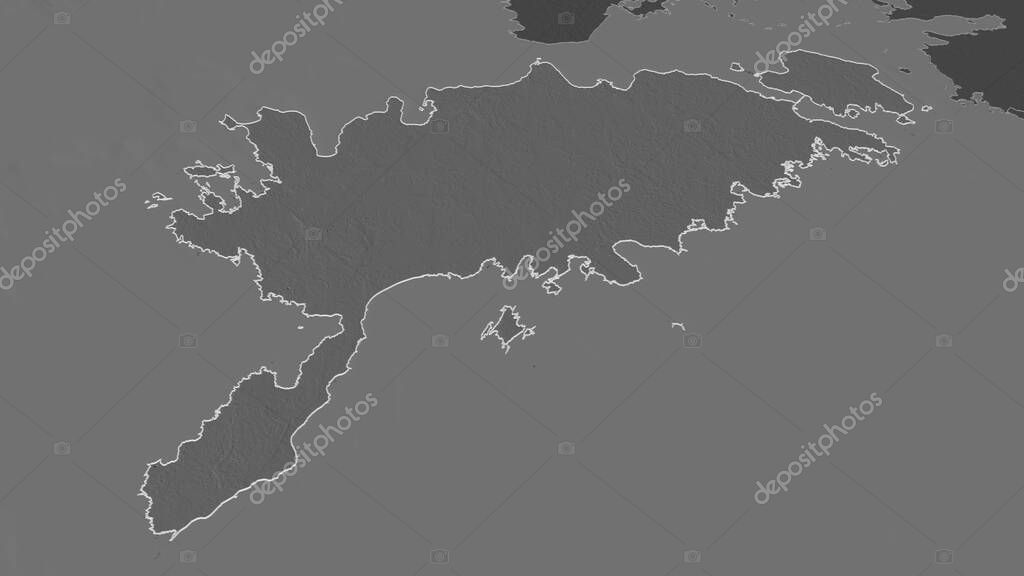 Ampliar en Saare (condado de Estonia) esbozado. Perspectiva oblicua