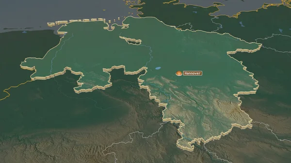 Заметим Озил Земля Германия Выдавлен Непристойная Перспектива Карта Рельефа Поверхностными — стоковое фото