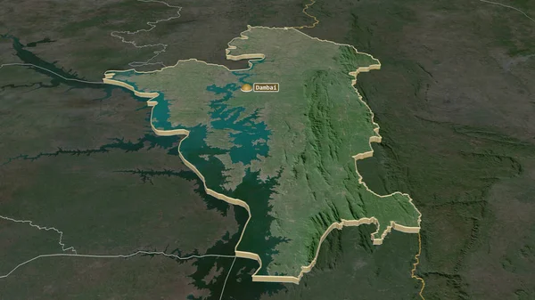Oti ガーナの地域 でズームアウトします 嘘の見方だ 衛星画像 3Dレンダリング — ストック写真