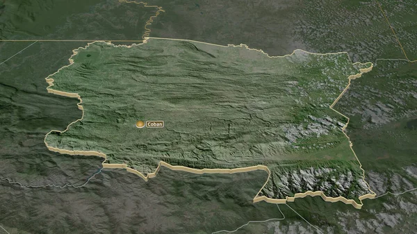Ampliar Alta Verapaz Departamento Guatemala Extruido Perspectiva Oblicua Imágenes Satélite — Foto de Stock