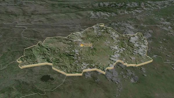 Увеличьте Изображение Джалапы Департамент Гватемалы Непристойная Перспектива Спутниковые Снимки Рендеринг — стоковое фото