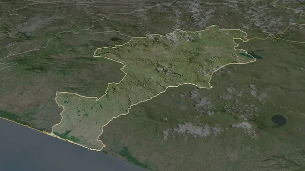 Zooma Jutiapa Departementet Guatemala Beskrivs Svagt Perspektiv Satellitbilder Rendering — Stockfoto