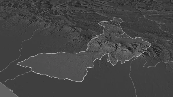 Увеличьте Изображение Кезальтенанго Департамент Гватемалы Непристойная Перспектива Карта Высоты Билевель — стоковое фото
