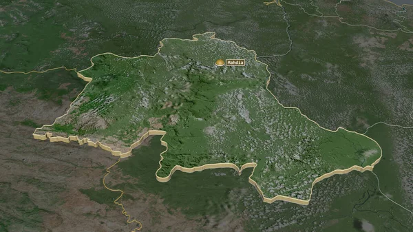 Приблизительно Потаро Сипаруни Регион Гайана Непристойная Перспектива Спутниковые Снимки Рендеринг — стоковое фото