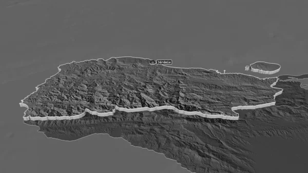 Увеличьте Изображение Гранд Анса Департамент Гаити Непристойная Перспектива Карта Высоты — стоковое фото