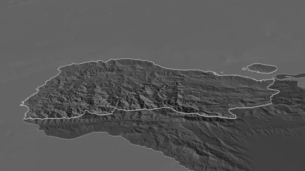 Ampliar Grand Anse Departamento Haití Esbozado Perspectiva Oblicua Mapa Elevación — Foto de Stock
