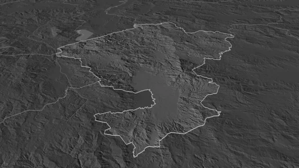 Zoom Sul Comayagua Dipartimento Dell Honduras Delineato Prospettiva Obliqua Mappa — Foto Stock