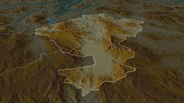 Ampliar Comayagua Departamento Honduras Esbozado Perspectiva Oblicua Mapa Topográfico Relieve — Foto de Stock