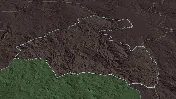 Ampliar Paz Departamento Honduras Esbozado Perspectiva Oblicua Mapa Coloreado Tocado — Foto de Stock