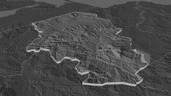 Μεγέθυνση Στη Σάντα Μπάρμπαρα Τμήμα Ονδούρας Εξωθείται Λήθη Προοπτική Υψόμετρο — Φωτογραφία Αρχείου