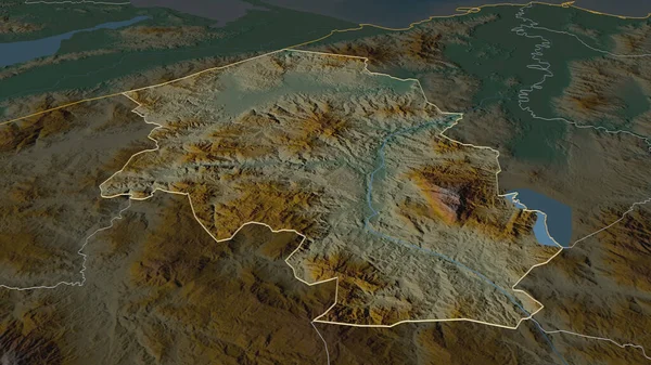 Увеличьте Изображение Санта Барбары Департамент Гондураса Непристойная Перспектива Карта Рельефа — стоковое фото