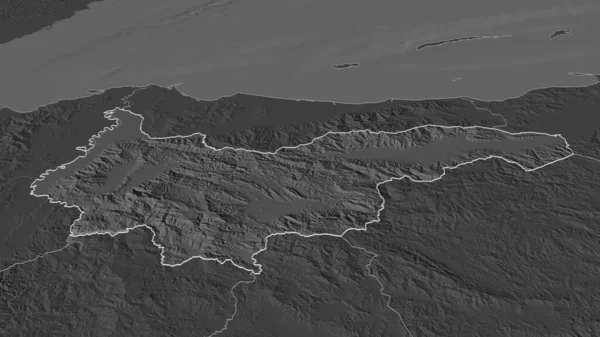 Увеличьте Йоро Департамент Гондураса Непристойная Перспектива Карта Высоты Билевель Поверхностными — стоковое фото