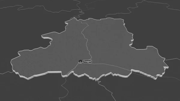 Взять Примеру Чонг Уезд Венгрии Непристойная Перспектива Карта Высоты Билевель — стоковое фото