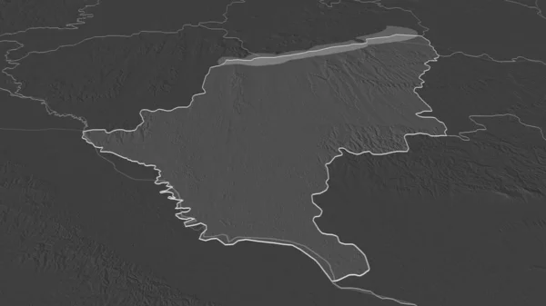 Начнем Somogy Уезд Венгрии Непристойная Перспектива Карта Высоты Билевель Поверхностными — стоковое фото
