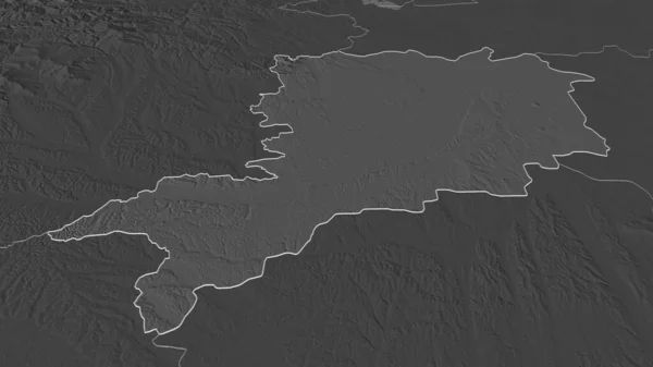 Ampliar Vas Condado Hungría Esbozado Perspectiva Oblicua Mapa Elevación Bilevel — Foto de Stock