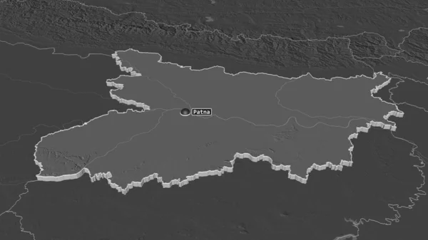 Μεγέθυνση Bihar Πολιτεία Της Ινδίας Εξωθημένη Λήθη Προοπτική Υψόμετρο Bilevel — Φωτογραφία Αρχείου