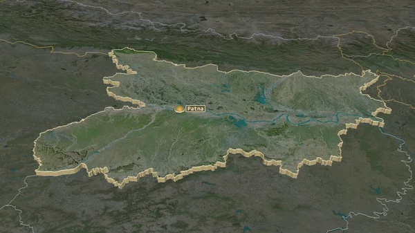 Bihar Hindistan Eyaleti Yakınlaştır Belirsiz Bir Bakış Açısı Uydu Görüntüleri — Stok fotoğraf