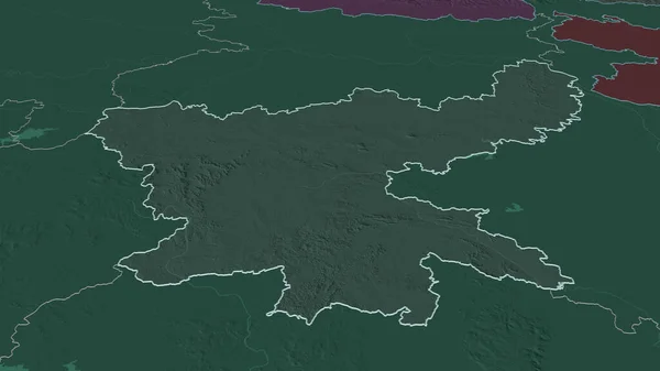 Збільшити Масштаб Джхаркханд Штат Індія Викладено Неймовірна Перспектива Кольорові Зігнуті — стокове фото