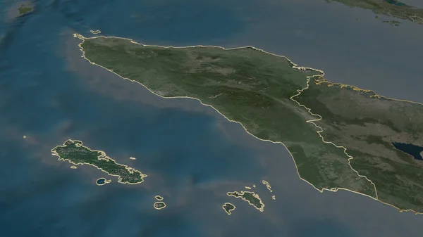 Zoom Auf Aceh Autonome Provinz Indonesien Schräge Perspektive Satellitenbilder Rendering — Stockfoto