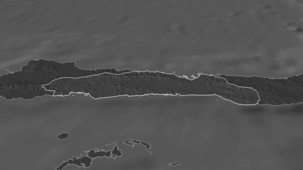 Збільшення Горонтало Провінція Індонезія Неймовірна Перспектива Мапа Висот Поверхневими Водами — стокове фото