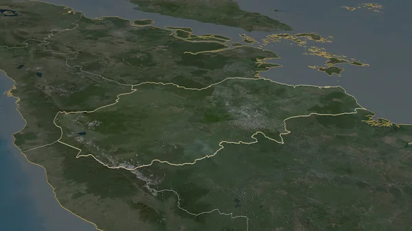 Збільшення Jambi Провінція Індонезії Викладено Неймовірна Перспектива Супутникові Знімки Візуалізація — стокове фото