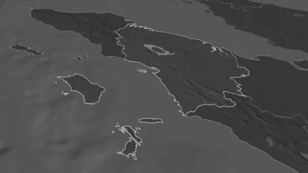 Ampliar Sumatera Utara Provincia Indonesia Esbozado Perspectiva Oblicua Mapa Elevación — Foto de Stock