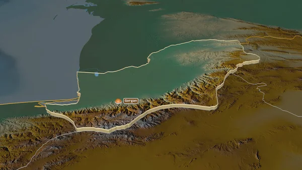 Збільшити Вплив Голестан Провінція Іран Було Експропрійовано Неймовірна Перспектива Карта — стокове фото