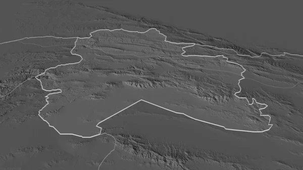 Ampliar Jorasán Del Norte Provincia Irán Esbozado Perspectiva Oblicua Mapa — Foto de Stock