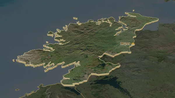 Donegal Rlanda Eyaleti Yakınlaştırın Belirsiz Bir Bakış Açısı Uydu Görüntüleri — Stok fotoğraf