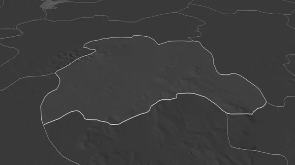 Zoom Laoighis Contea Irlanda Delineato Prospettiva Obliqua Mappa Elevazione Bilivello — Foto Stock