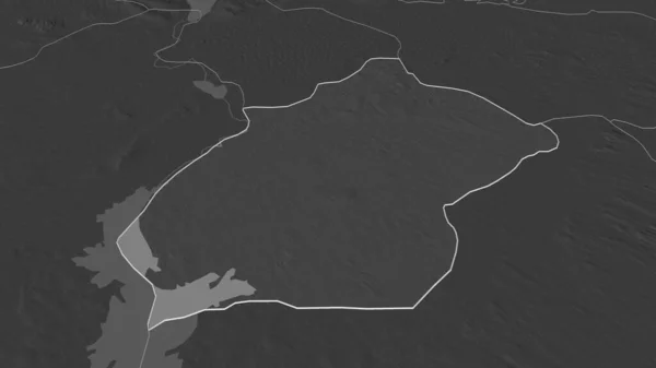 Zoom Longford Contea Irlanda Delineato Prospettiva Obliqua Mappa Elevazione Bilivello — Foto Stock