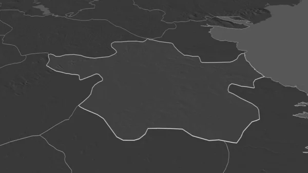 Ampliar Meath Condado Irlanda Esbozado Perspectiva Oblicua Mapa Elevación Bilevel — Foto de Stock