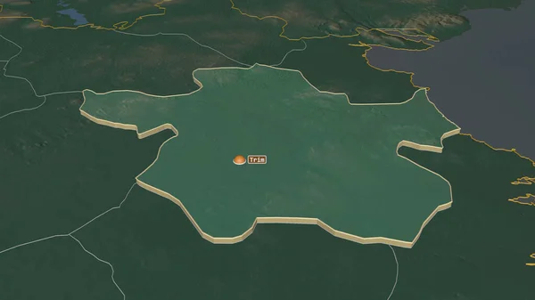 Meath County Ireland でズームアウト 嘘の見方だ 地表水と地形救援マップ 3Dレンダリング — ストック写真