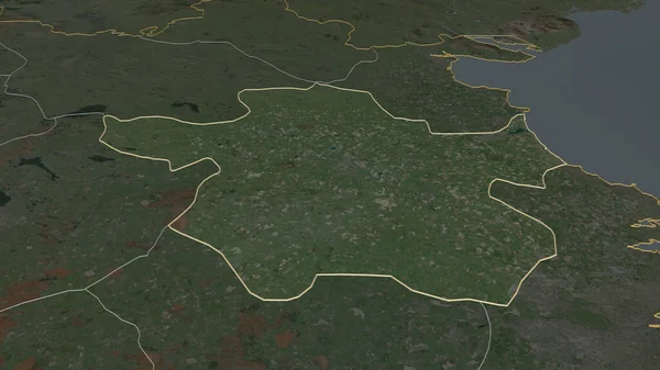 Meath County Ireland 嘘の見方だ 衛星画像 3Dレンダリング — ストック写真